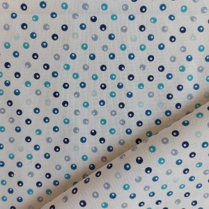 Blue Bubbles Cotton Fabric - Width 280 cm